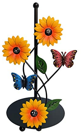 VENTDOUCE Porte-Serviettes en Cuisine,Porte-Rouleau Papier essuie-Tout en métal | Porte-Serviettes en Papier décoratif Cuisine Tournesol pour Ferme, Salon, Salle Bain
