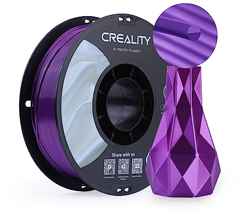Creality CR Silk 3D-Drucker-Filament, Seidenglänzende 3D-Druck-PLA-Filament 1,75 mm/1 kg, Kompatibel mit den Meisten FDM-Druckern, Lila