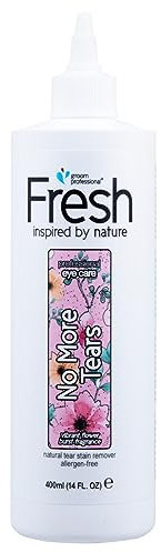 GROOM PROFESSIONAL FRESH No More Tears Gesichtswaschmittel für Hunde - Tränenfleckentferner Hund - Sanftes Foumla zur Entfernung von Tränenflecken - Allergenfrei - Für empfindliche Augen & Haut, 400ml