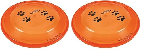 TRIXIE 3356 Dog Activity Dog Disc, bissfest, ø 23 cm, Sortiert (Packung mit 2)