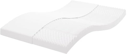 vidaXL Schaumstoffmatratze Weiß 140x200 cm 7-Zonen Härtegrad 20 ILD