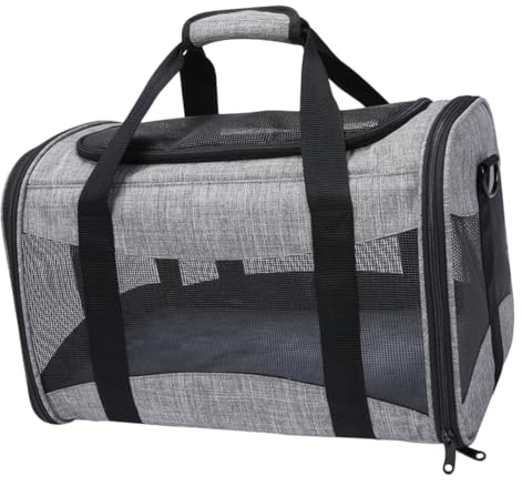 minkissy Faltbare Tragetasche Für Haustiere Atmungsaktive Transporttasche Für Katzen Und Hunde Tragbare Handtasche Für Reisen Für Ausflüge Und Camping