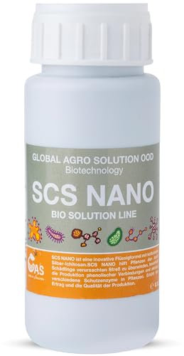 Global Agro Solution SCS Nano – Organischer Nanobiostimulator mit Nanosilber, Chitosan & Enzymen – Für Zellschutz, Ertragssteigerung & lange Vegetationsdauer – 100 ml
