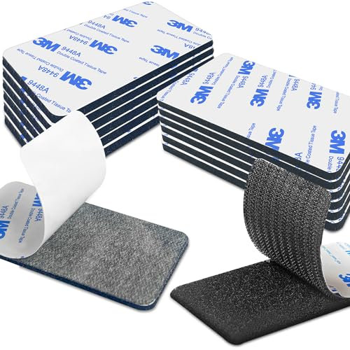 Elover Hook Loop Strips with Adhesive Industrial Strength Sticky Back Fasteners Hook and Loop Strips for Mounting, Hanging, or Organizing Items Indoors or Outdoors