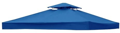 KFDZSW Ersatz Für Pavillonabdeckung 3x3 M | Pavillon Ersatzdach Wasserdicht UV-Schutz Mit PVC Beschichtung | Für Garten Party Pavillon Dach Sonnenschutz (Blau)