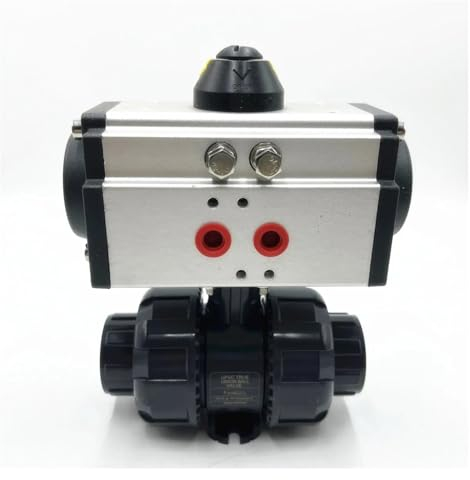 Rohr-ID 90 mm, PVC, 3 Zoll, DN80, Verbindungsanschluss, pneumatischer Kugelhahn, PTFE-Dichtung, doppeltwirkender Stellantrieb