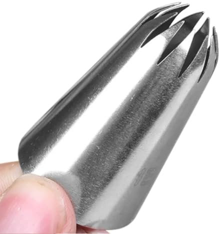 QXSJEDYCH Baking Supplies Large Icing Piping Nozzles for Confectionery Cake Tool Cupcake Piping Nozzle Stainless Steel Pastry Cake Decorating Tips Set(1E)