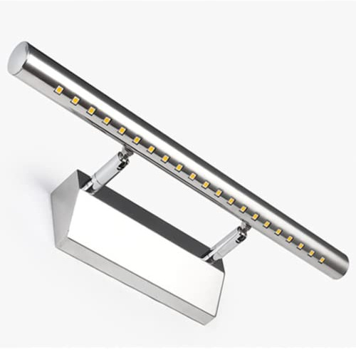 SSNCcNC LED Badleuchte Spiegelleuchte Bad Spiegellampe 40 cm mit Schalter 5W Edelstahl Wasserdicht Weißes Licht 6000K Make Up Spiegel Licht Wandleuchte für Spiegel Badlampe Schranklampe Lampe