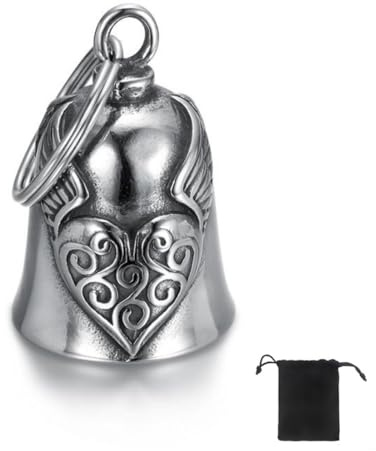 ZEPIQOR Guardian Bell Campanella Moto, Guardian Bell Moto, Campanella Moto Portafortuna, Angeli Portachiavi, con Anello Appeso, Guardian Bell Portafortuna Moto, per Auto Biciclette, Elettriche, Moto