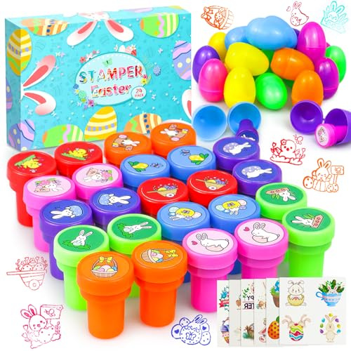 Mjuthy 24 Stück Stempelset - Selbstfärbend Stempel für Kinder mit Kaninchen Briefmarken, Stempelset Tiere, Niedliche Spielzeugstempel aus Plastik, Spiel, Spaß, Hobby und mehr