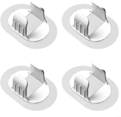 4 PCS Pipe Clamps Washroom Hose Clamps for Water Gas Pipe Fixing Hose Clamps, Brackets Metal Washing Machine Drain Pipe Fixer Pipe Clamp Buckl