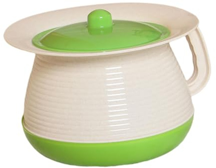 Sharplace Spittoon Potty Urinal Pot Easy Clean Multipurpose Portable with Lid Chamber Pot for Bathroom Indoor Bedroom Men Woman, Green