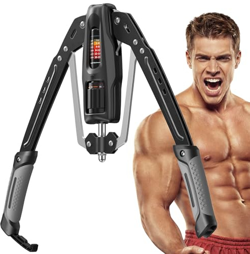Merach Twister Arm Exerciser, 22-440lb Hydraulic Power, Adjustable Home Chest Expander, Shoulder Muscle Training Fitness Equipment, Arm Enhanced Exercise Strengthener (Gray)