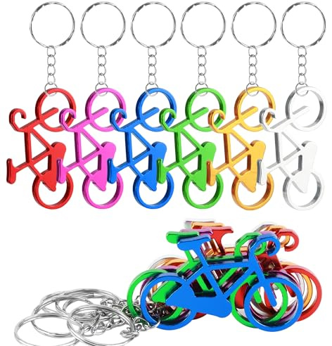 Llavero Abrebotellas de Bicicleta, Set de 12 Creativos Abridores de Cerveza | Miniatura, Divertido Regalo para Fiestas y Celebraciones como Bodas y Festivales