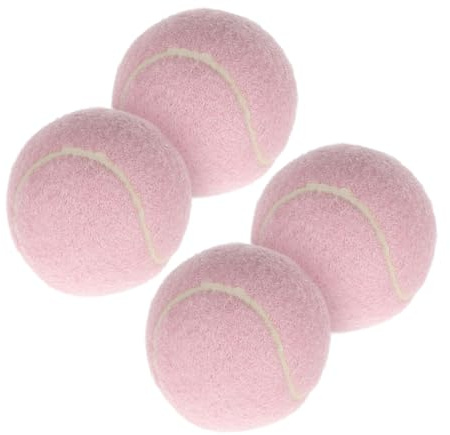 CONGARTENO 4 Stück Rosa Gummi Tennisbälle für Anfänger Mädchen Trainingsbälle Leicht und Langlebig für Präzises Übungsspiel und Spielerisches Tennistraining