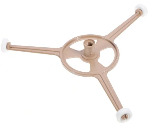 TOYANDONA Microwave for Even Heating and Convenience Turntable Tripod Holder Roller with Triple Arm Pvc Material Brown Compatible with Microwave Oven Turntable Plate