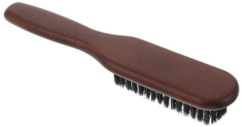 HONITANO Bartbürste aus Massivem Holz mit Gleichmäßigem Zahnabstand Kleine Handliche Bartpflegebürste für Männer für Verschiedene Bart Haartypen Reisefreundlich und Langlebig