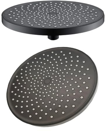 Soffione doccia a pioggia da 9 pollici, rotondo, a grande portata, ad alta pressione, montato a soffitto, accessori for il bagno(Silver)