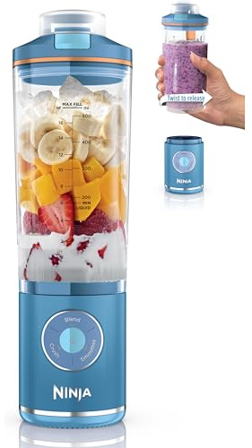 Ninja Blast Max Portable Blender, Twist & Go, 22oz, Blue, BC251BL2