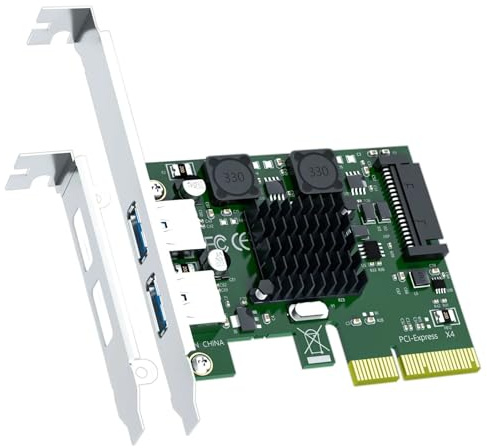 Chip 3142 della scheda di espansione USB 3.1 Gen2 da tipo A a PCIE X4 a 2 porte da 10 Gb