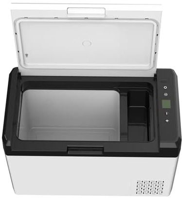 25L Bilkylskåp Inkopplingsbar, Kompressorkylbox, Elektriskt Bilkylskåp, 12/24V DC & 110/220V AC, 10°C till -22°C, för lastbil, husbil, SUV, camping, resor