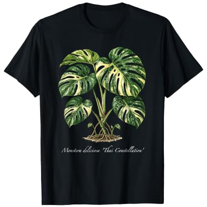 Monstera Thai Constellation Plant Illustration T-Shirt