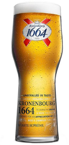 Kronenbourg Lot de 4 verres à demi Marquage CE 568 ml