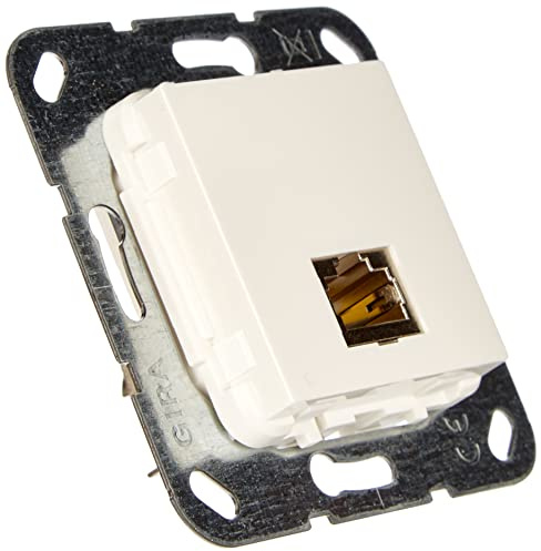 Gira 569603 MJ RJ45 Cat 6A 10 GB LSA Plus Einsatz, reinweiß
