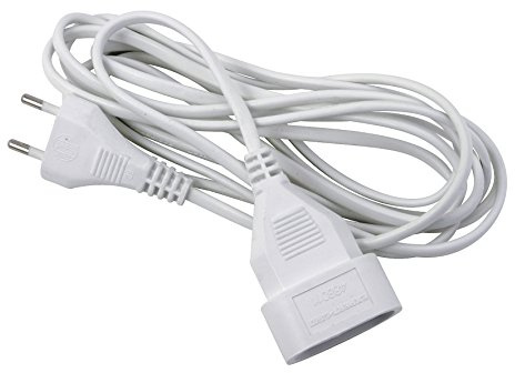 EXPERT LINE - 488051 - Rallonge Électrique 10 m Sans Terre – Prolongateur 230V 6A – Câble Souple 2 x 0,75 mm² – Usage Intérieur – Blanc – Appareils Faible Puissance