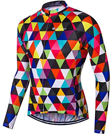 Radtrikot Langarm Herren Mountainbike Trikot Zip Shirts Rennrad Bekleidung Outdoor Sport Racing MTB Tops für Herren Bouse Herbst Herbst Atmungsaktiv Schnelltrocknend Bunt Größe XL