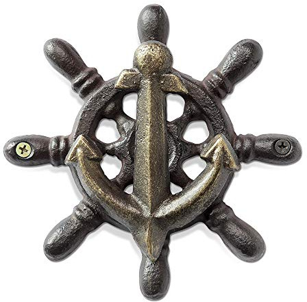 Anker und Schiffsrad Türklopfer