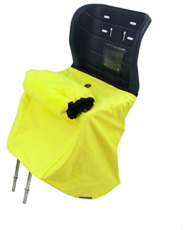 BambiniWelt by Rafael K. Kinder Beinwärmer [Beinabdeckung für Fahrradsitz] mit Handmuff Fußsack Römer Microflees Wind- und wasserabweisend gelb