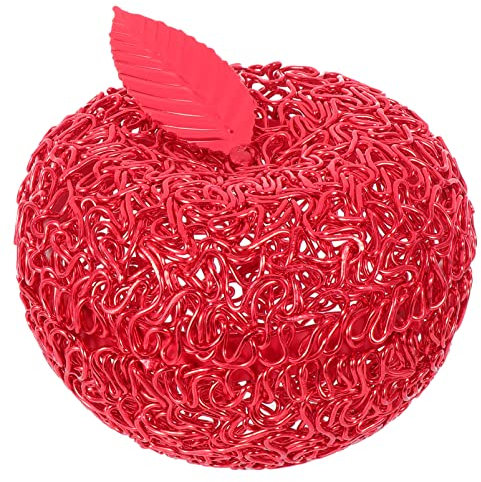 Amosfun Obstkorb Metall Obstschale mit Deckel Form Snackkorb Dekokorb Sü?igkeiten Snacks Aufbewahrungskorb für Weihnachten Dekoration 14CM