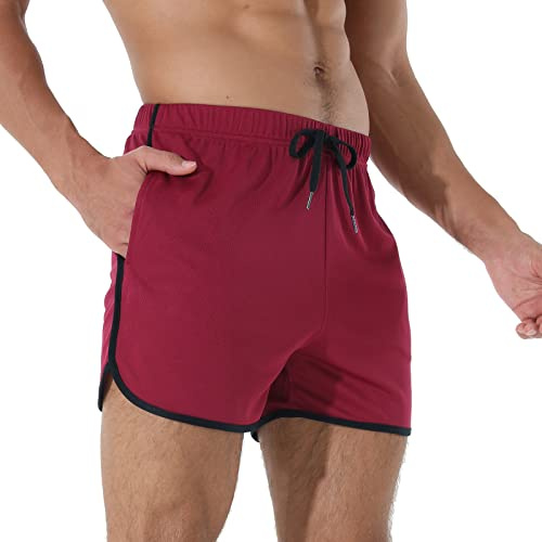 Adigaber Sport Shorts Herren Schnell Trocknend Kurze Hose Mit Tasche Fitness Training Outdoor Sporthose mit Elastische Taille