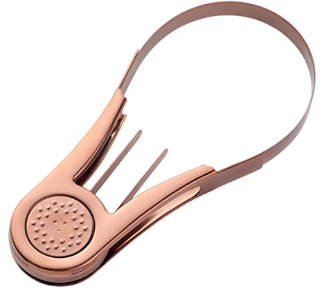 MOGSA Pelador de mango para pelar mango de acero inoxidable, cortador manual de mango, oro rosa