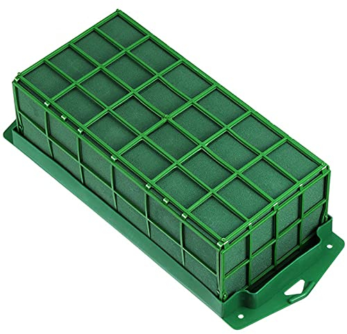 PCKOBEVER Floral Foam in Cage, Flower Holder Grid Floral Foam, Caged Floral Foam, Flower Cage Floral Arrangement Foam Block for Wedding Party Kitchen Decoration