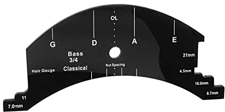TUOREN 3/4 Größe Kontrabassbrücke Griffbrett Vorlage Reparatur Reference Tool Aufrechte Bassherstellung Werkzeuge
