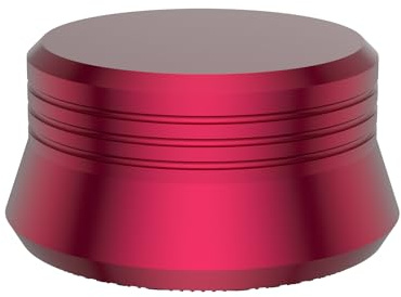 Brollitest skivspelare stabilisator, 450 g aluminiumplatta klämma för LP vinylskivor (röd)