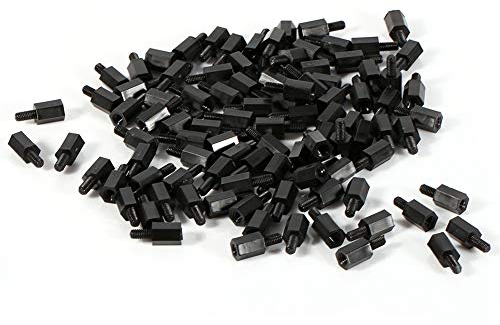 100 Stück Nylon-Sechskant-Abstandshalter, M2 M3 M4 Kunststoff Nylon Sechskant Männlich Weiblich Abstandshalter Rundkopfschraube Mutter Abstandshalter Männlich 8209 Weiblich Abstandshalter Befestigungs