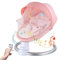 Uuoeebb Electric Baby Bouncer with Bluetooth, Baby Bouncer Chair with 5 Swing Speed, 3-Stage Timer and Remote Control, Portable Swing Chair from Birth for 0 Months Plus Newborn Boys Girls (Pink)