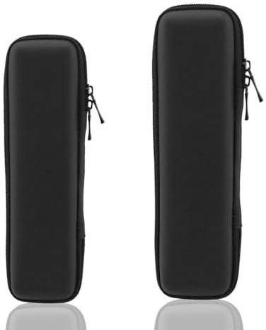 INGJIA 2Pcs Eva Stift Etui Federmäppche Schlampermaeppchen Bleistifte Tasche für Executive Füllfederhalter, edermäppchen Box für Erwachsene,Haltbare Stiftetasche mit Reißverschluss-Schwarz Kohlefaser