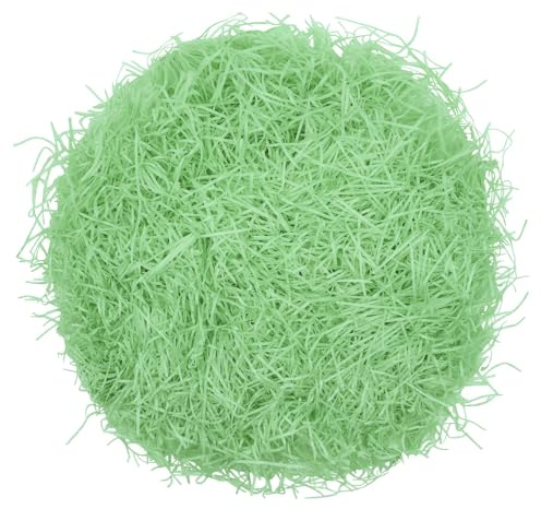 Mamiddle Paglia per Cesti Decorativa 100g Raffia per Riempimento Regali Filler per Cestini Scatola Regalo e Decorazioni Materiale per Party Matrimoni Natale (Verde)
