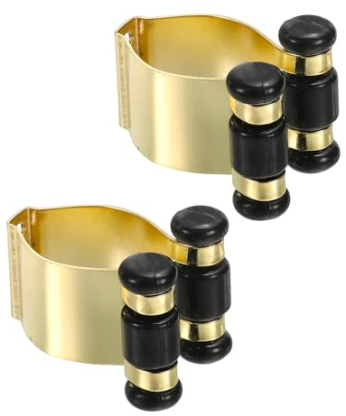 PATIKIL Metall Pool Queue Klammern 2Stk Billard Stick Klammern Billard Stick Rack Ersatz Clip Wand Halterung Queue Halter Klammern Gold Ton