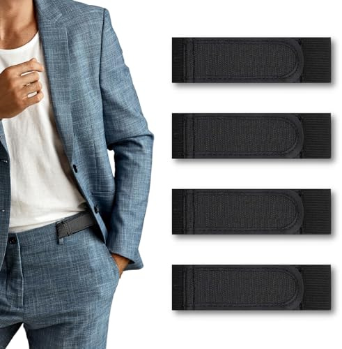 KEYRI 4 PCS No Buckle Belts for Men, Buckless Belt No Buckle Elastic Belt