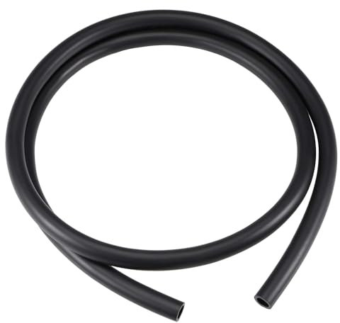 TOP-VIGOR Tuyau d'huile lubrifiante, 7 mm DI x 10 mm OD 1 m Tuyau en caoutchouc noir