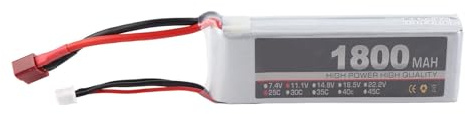 11,1 V 3S 1800 mAh 25 C wiederaufladbarer LiPo-Akku mit T-Stecker für RC-Car-Flugzeug-Hubschrauber sorgt für stabile Leistung und Lange Flugzeit (T Stecker)