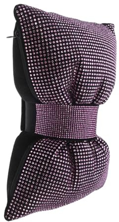 HAPINARY Cuscino Poggiatesta per Auto in Peluche Strass a Forma di Fiocco per Sedile Auto Comfort Elegante