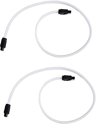 Hlxnyami 2X 50cm Sata 3.0 III Sata3 7Pin Cable de Datos Cables Ssd 6Gb/S Cable de Datos de Disco Duro HDD ()