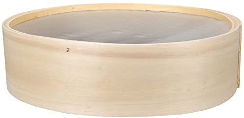 PHENOFICE Cedazo De Harina Redondo De Madera 27 Cm Colador De Harina De Malla Fina Herramienta para Hornear Fácil De Limpiar Utensilio De Cocina Adecuado para Repostería