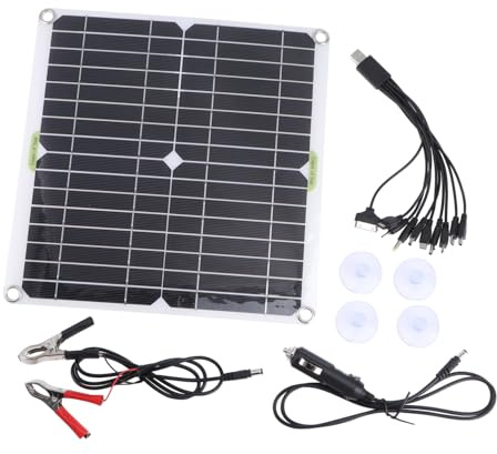 TOYANDONA Kits De Paneles Solares Panel De Células Solares Monocristalino Fuente De Alimentación Para Exteriores Para Kit Solar Autocaravana Carga De Batería